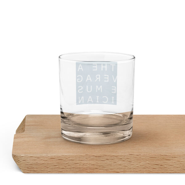 The Average Musician Logo Rocks glass