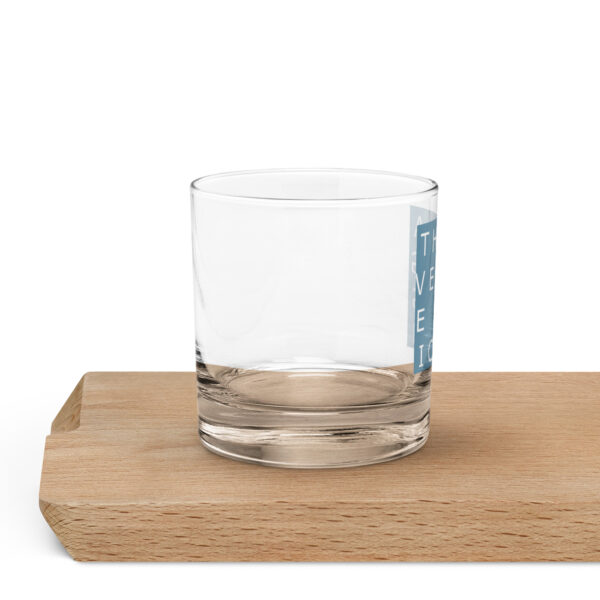 The Average Musician Logo Rocks glass